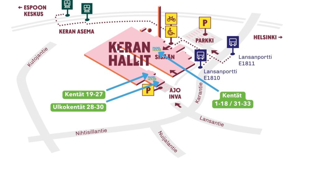 Keran hallit lähestymiskartta